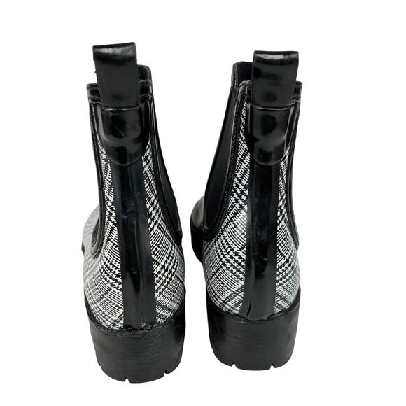 Jeffrey Campbell Cloudy Chelsea Plaid Rain Boots EU 38 US 7 - Picture 6 of 9
